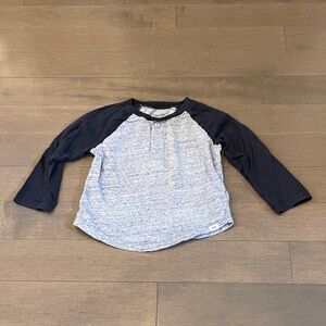 GAP Kids Navy and Heather Gray & Blue Raglan Tee